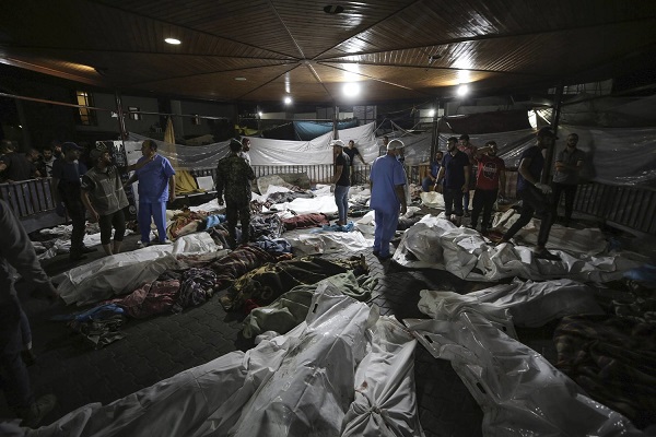 ضحايا قصف مستشفي المعمداني بقطاع غزة