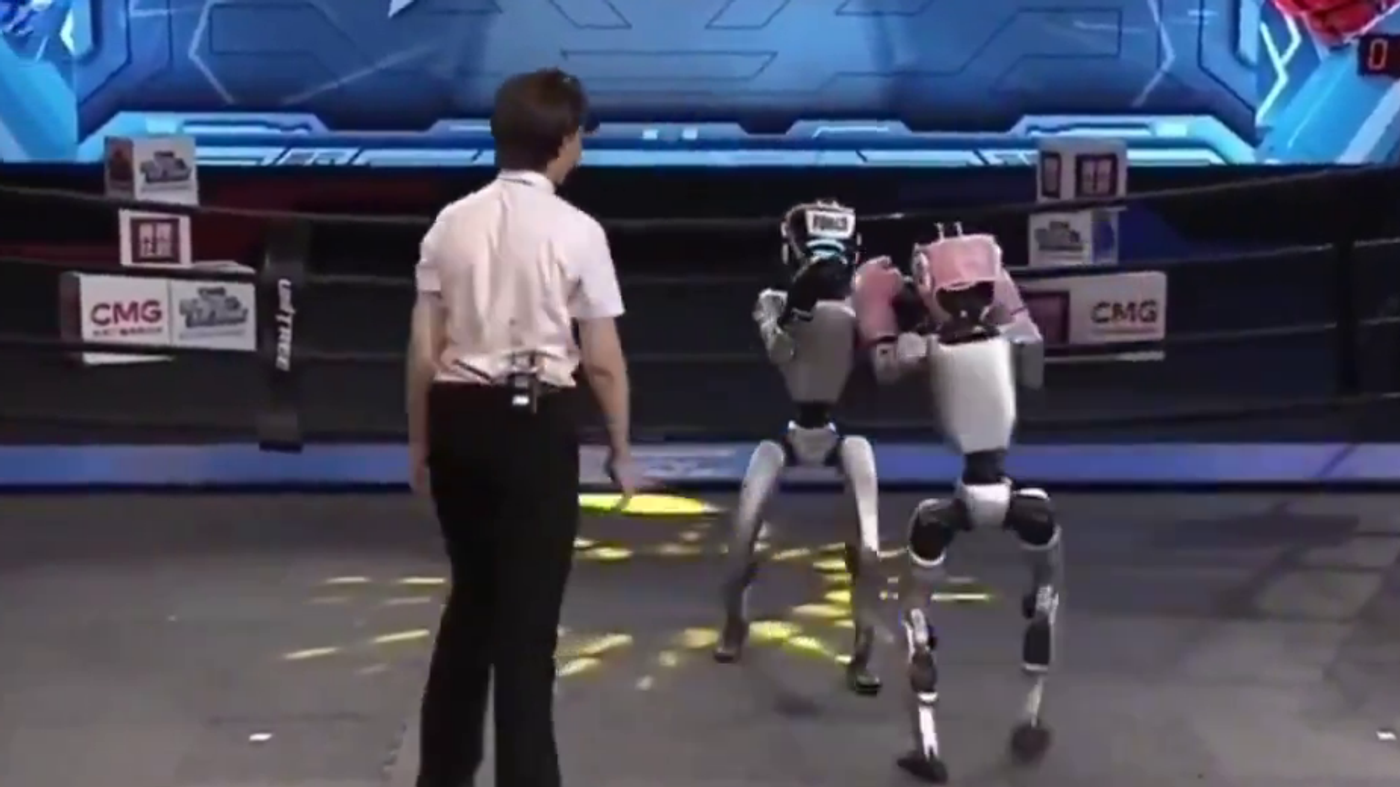 أول مباراة ملاكمة بين روبوتات