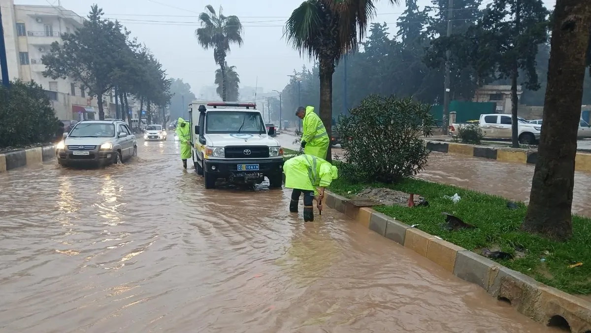 سيول وفيضانات تجتاح شمال وغرب سوريا